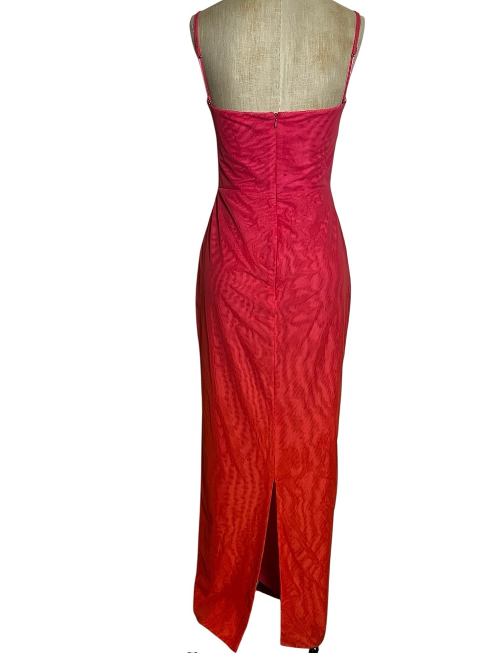 House of CB Calista Ombré Flame Mesh Corset Maxi Dress Size 10/12 L+/XL - Picture 5 of 16